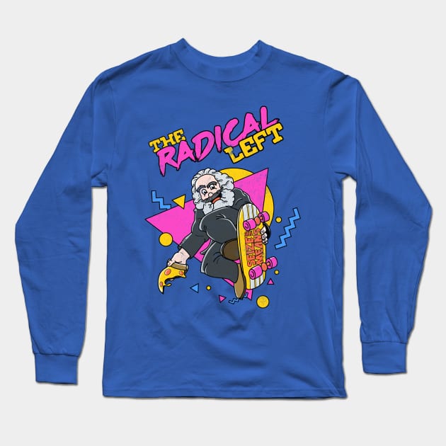 Radical Left Retro Marx Long Sleeve T-Shirt by JustSandN